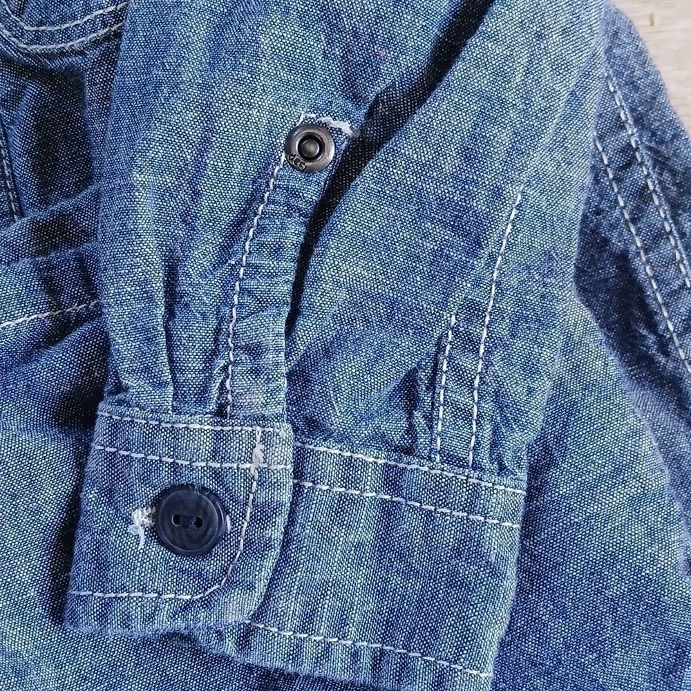 Baby GAP 1969 Jumpsuit Lightweight Chambray w/Jersey Lining Cotton Blue